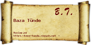 Baza Tünde névjegykártya