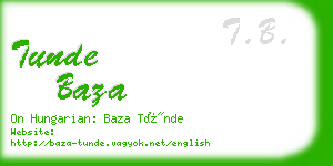 tunde baza business card
